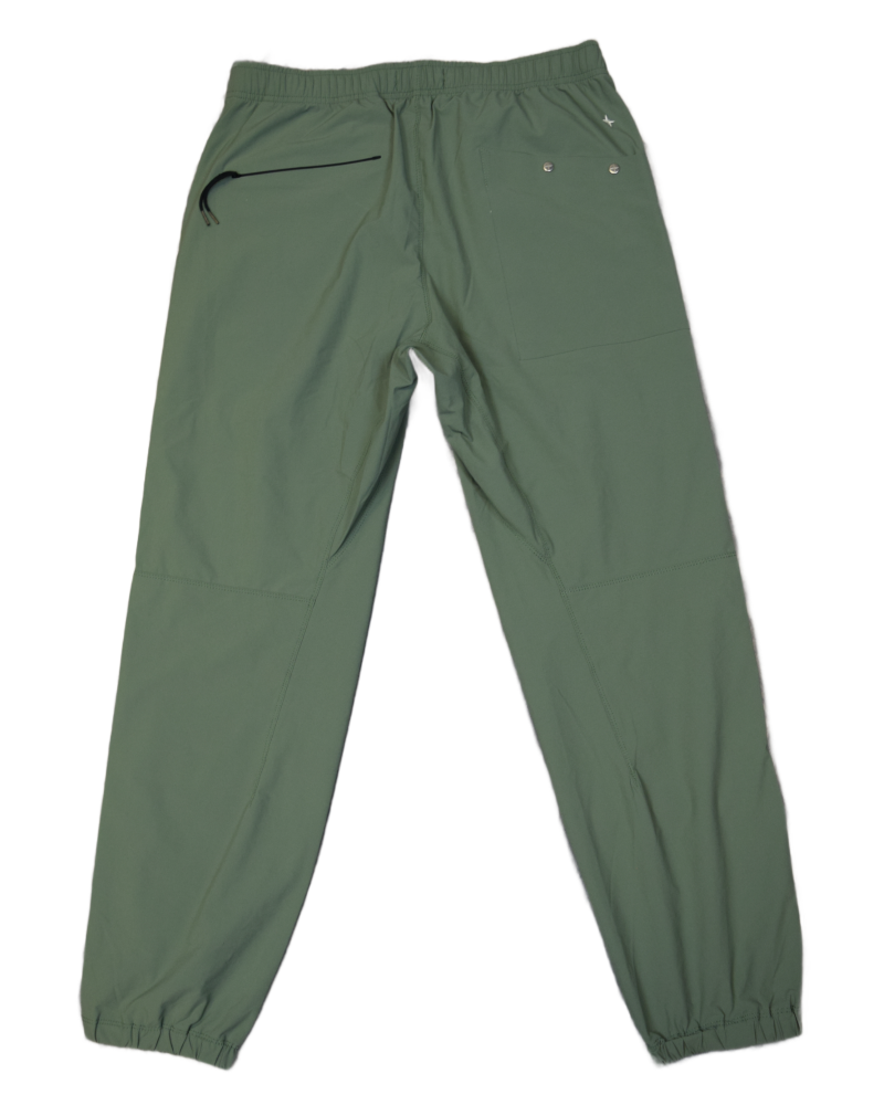 Stone Island Stellina Nylon Technical Joggers Green back view