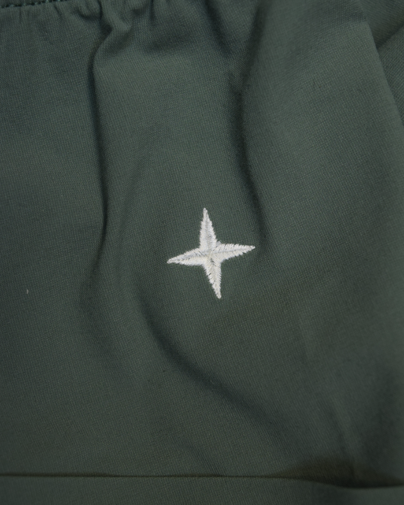 Stone Island Stellina Nylon Technical Joggers Green detail view