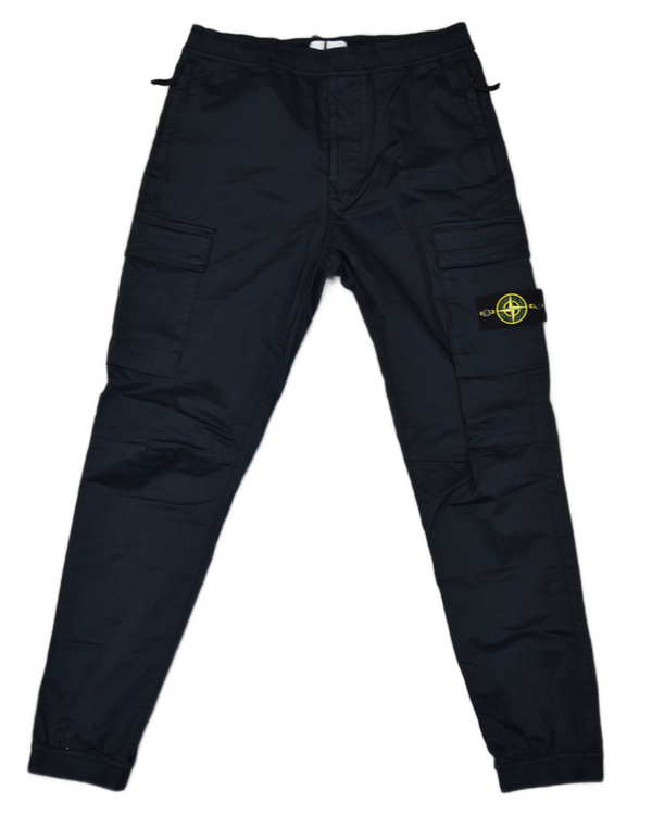 Stone Island Cuffed Cargos Navy Blue front view