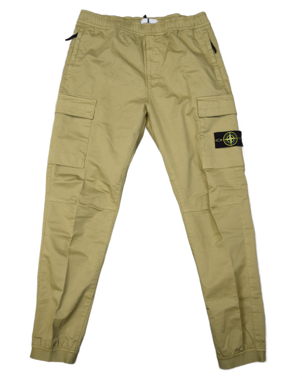 Stone Island Cuffed Cargos Beige front view