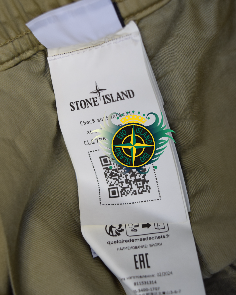 Stone Island Cuffed Cargos Beige detail view