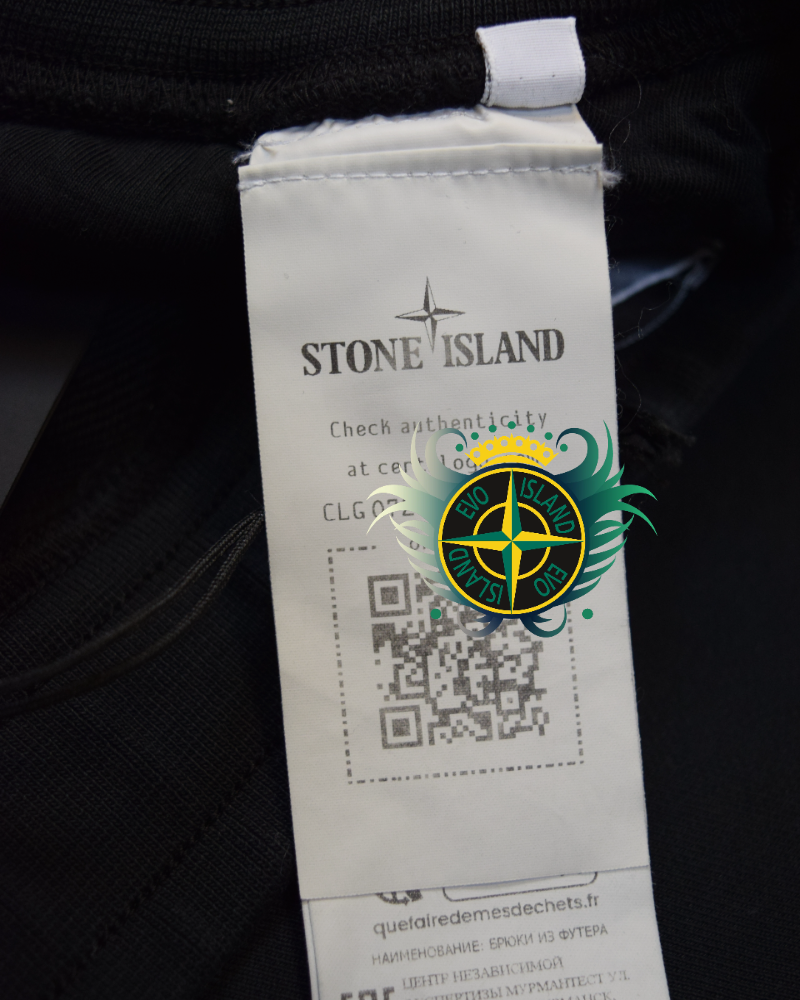 Stone Island Cuffed Joggers Black detail view