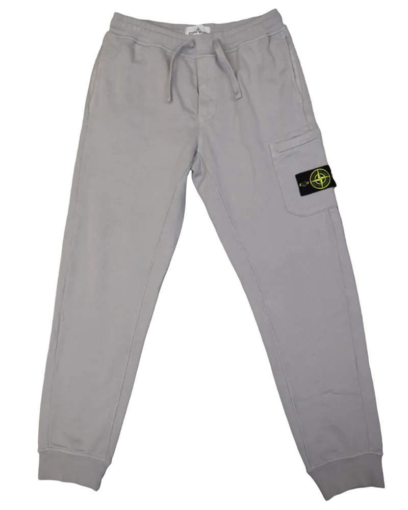 Stone Island Old Treatment Cuffed Joggers Grey front view