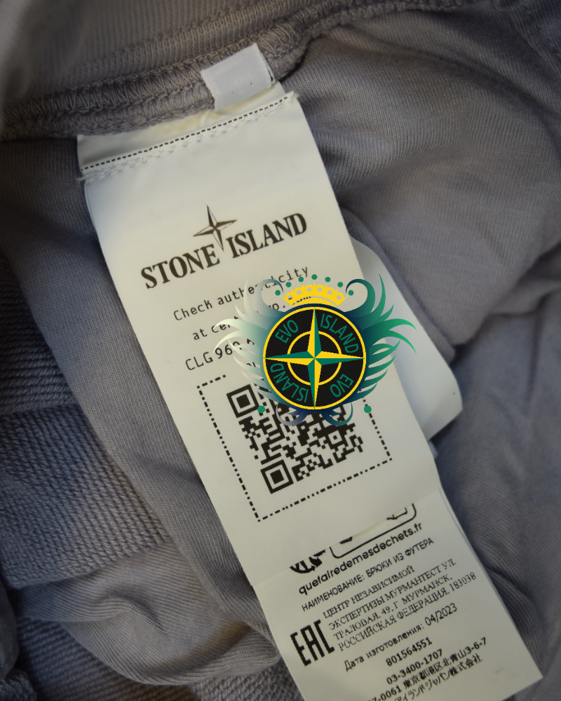 Stone Island Old Treatment Cuffed Joggers Grey detail view