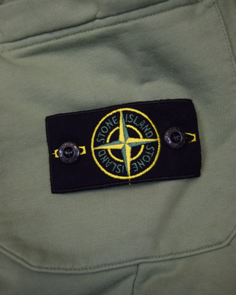 Stone Island Cuffed Joggers Green detail view