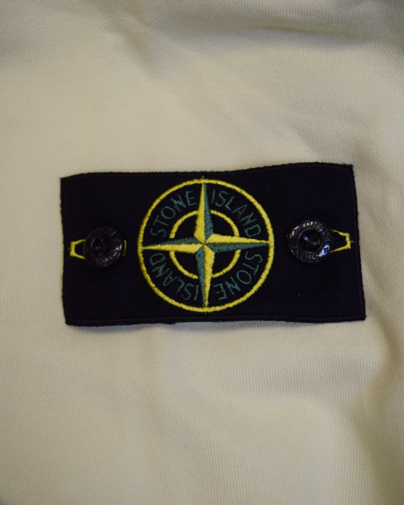 Stone Island Full Zip Hoodie Yellow detail view