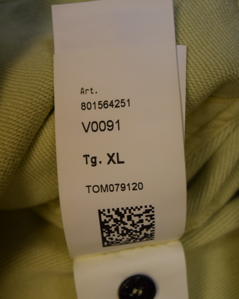 Stone Island Full Zip Hoodie Yellow detail view