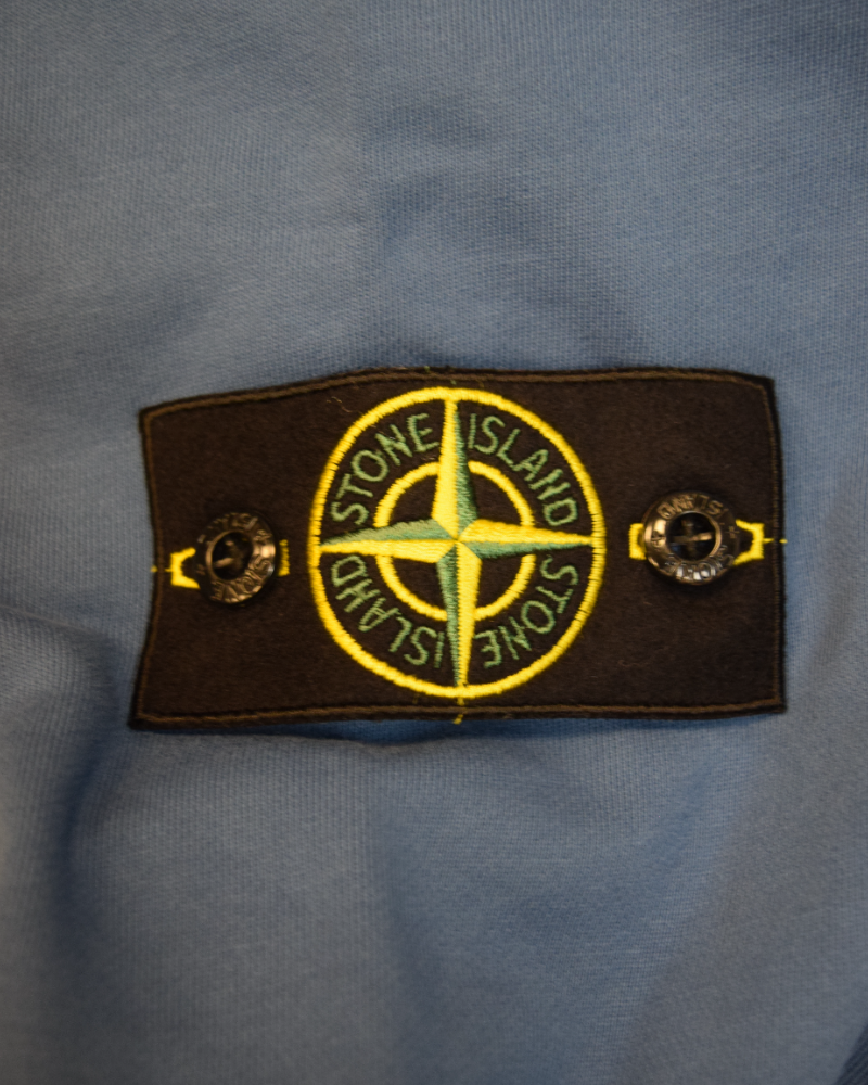 Stone Island Full Zip Hoodie Blue detail view