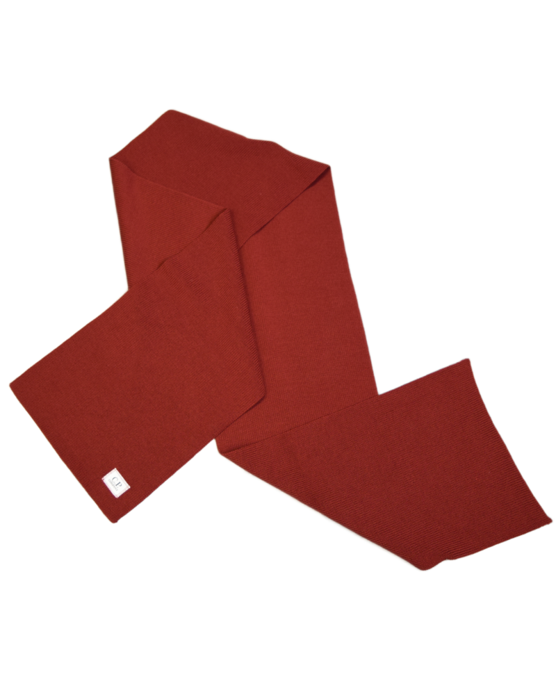 C.P. Company Tight Knit Scarf red back view