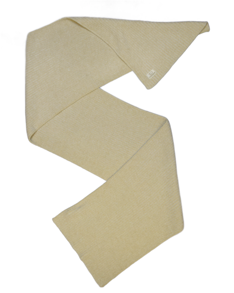 C.P. Company Ribbed Knit Scarf Beige back view