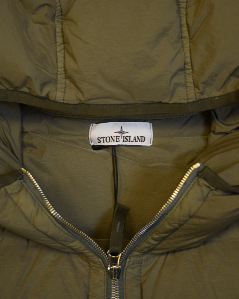 Stone Island Seamless Tunnel Down TC Hooded Khaki detail view