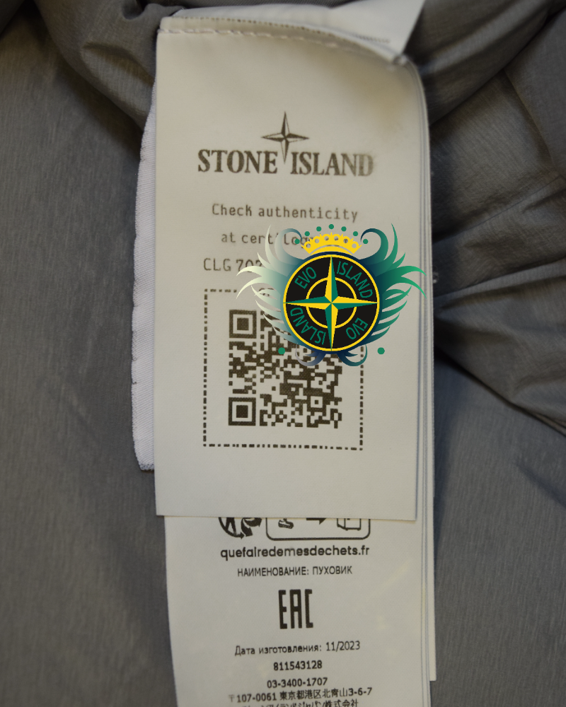 Stone Island Seamless Tunnel Down TC Hooded Grey detail view
