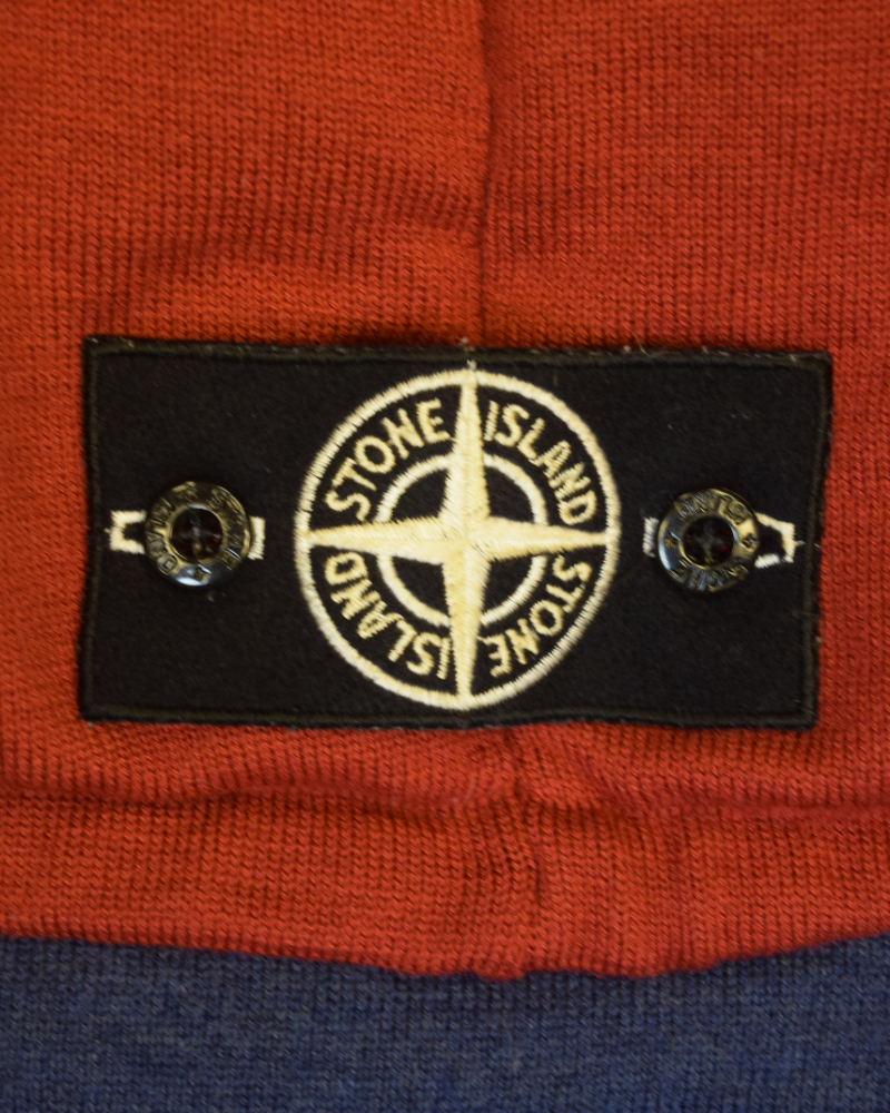 Stone Island Special Process Double Bag Knit Down Gilet Red detail view