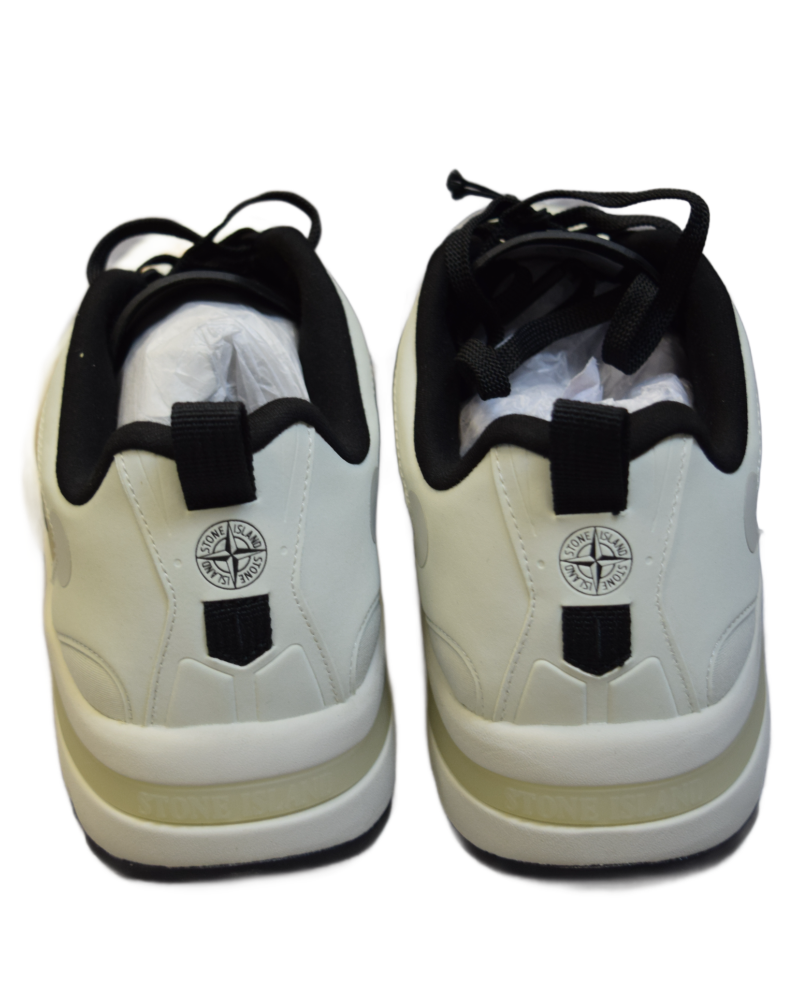 Stone Island Grime Panneled Trainers White detail view