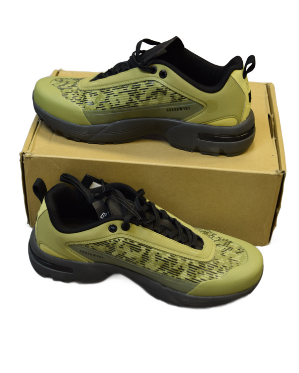 Stone Island Grime Paneled Trainers  Green front view