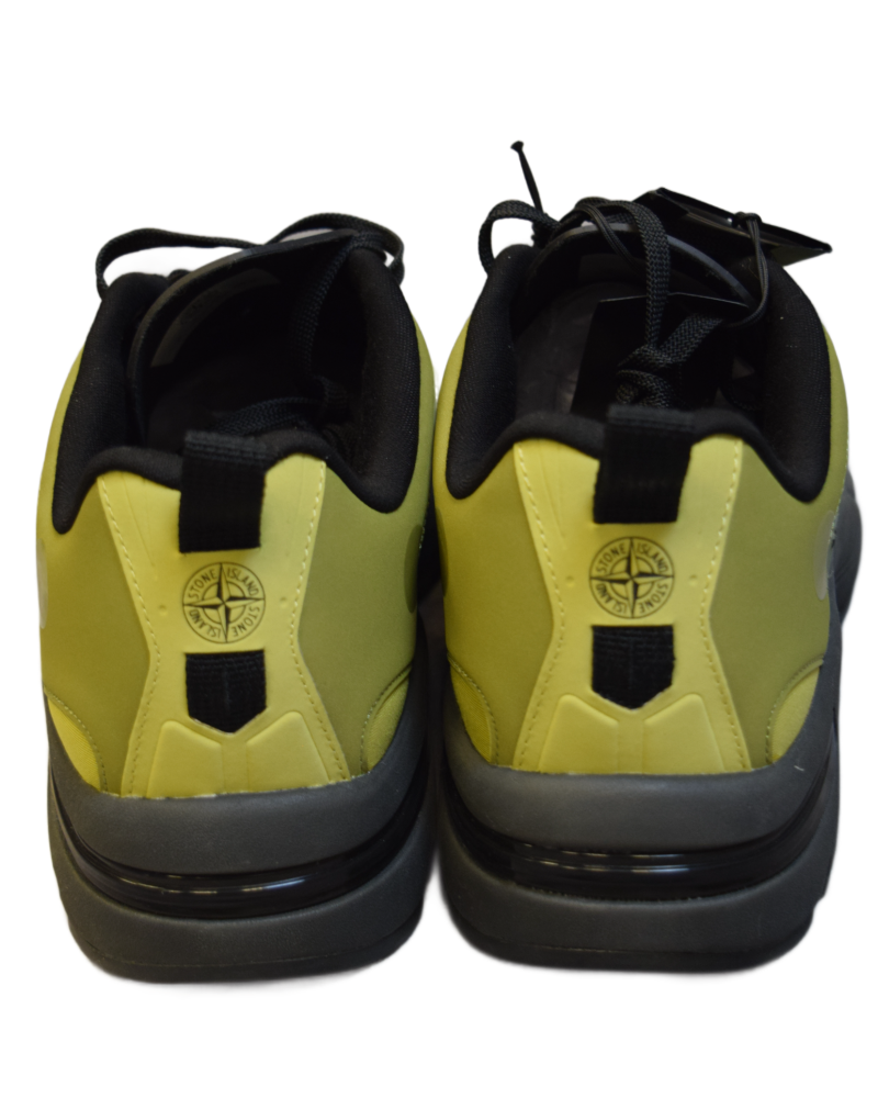 Stone Island Grime Paneled Trainers  Green detail view