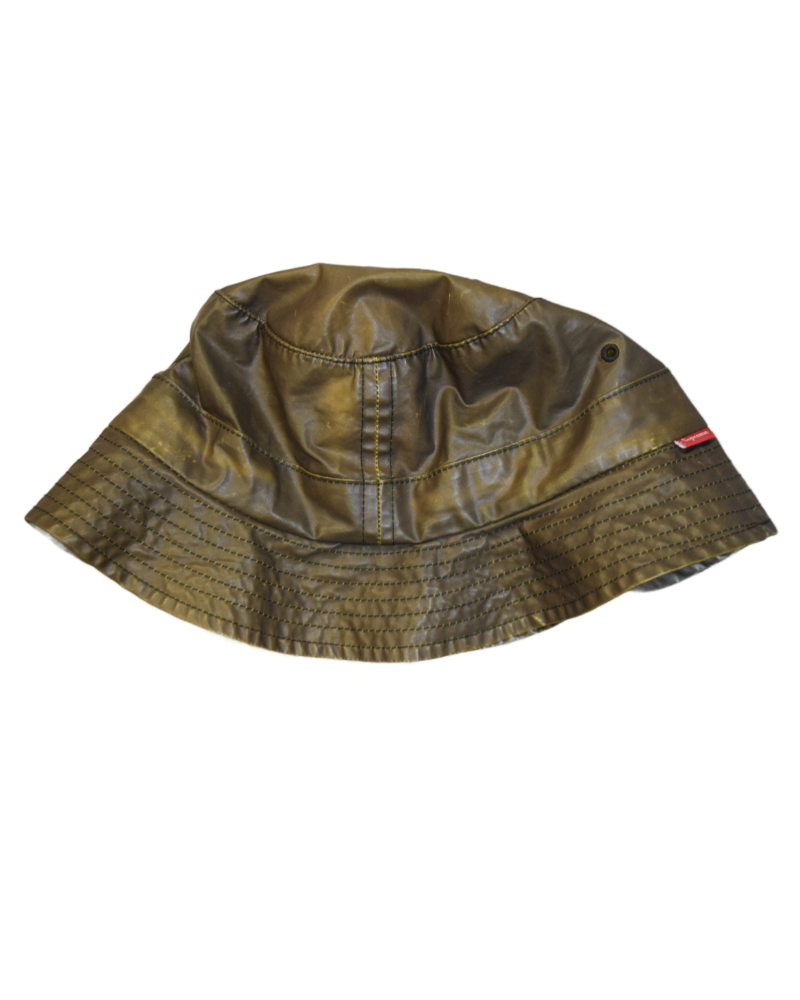 Stone Island X Supreme Heat Reactive Bucket Hat Green/ Yellow detail view