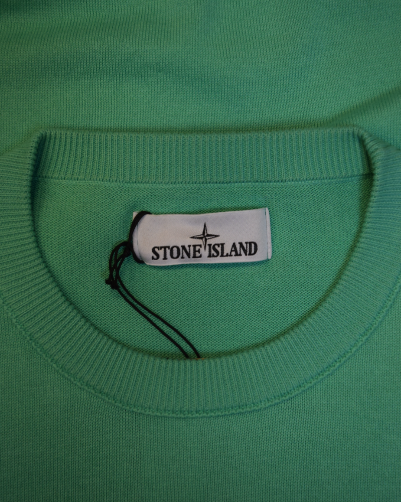Stone Island Lightweight Knit Turqoise detail view