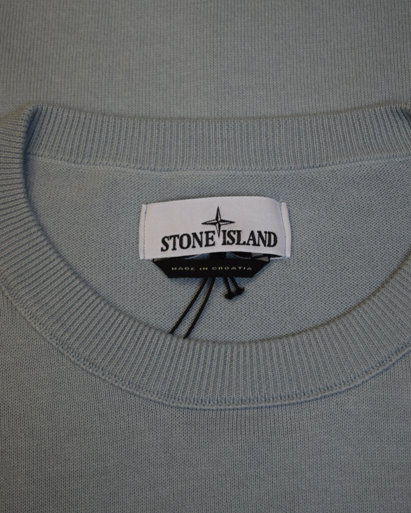 Stone Island Lightweight Knit Light Blue detail view