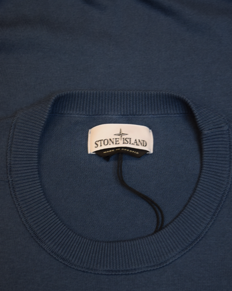 Stone Island Lightweight Knit Blue detail view