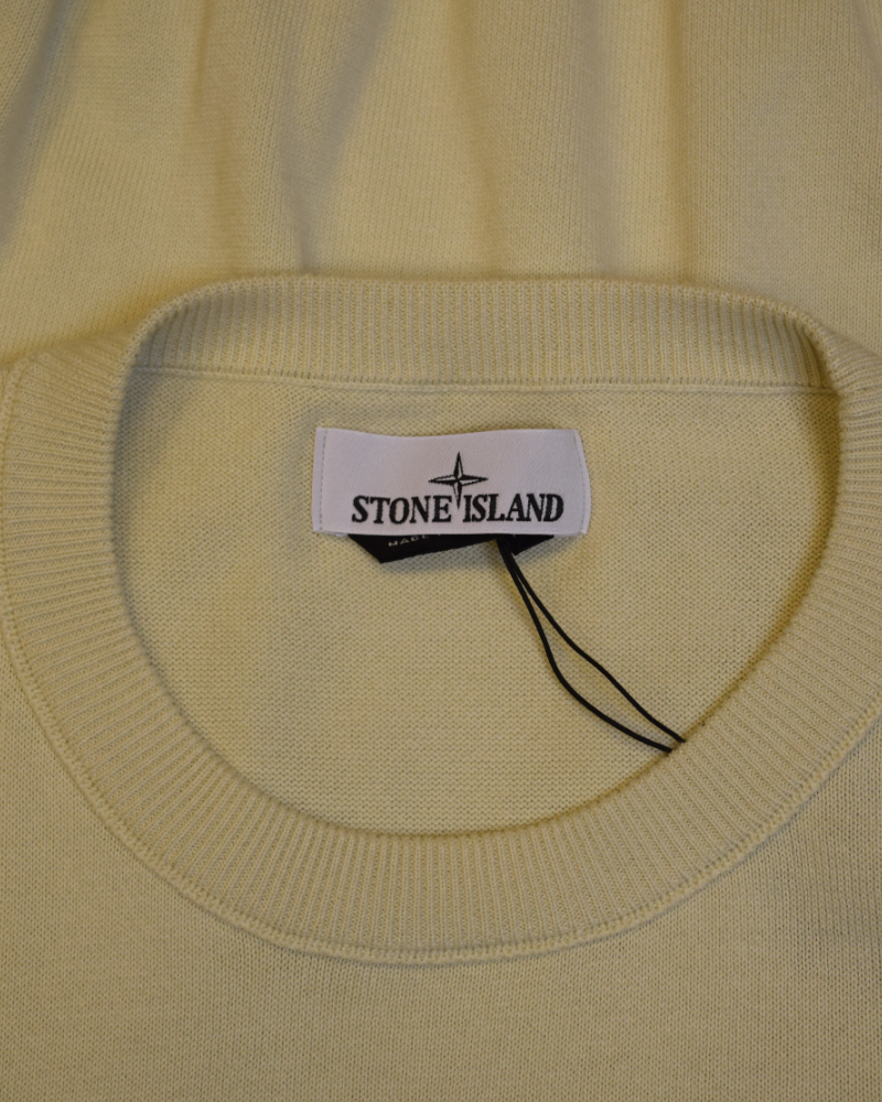 Stone Island Lightweight Knit Cream detail view