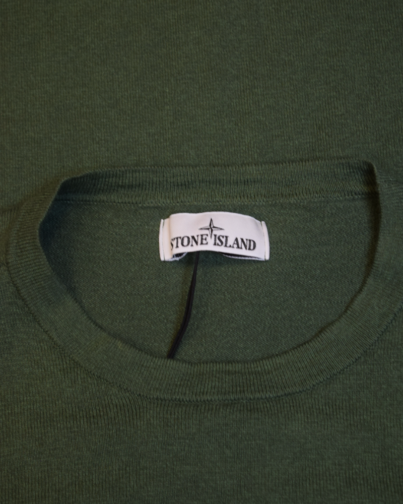 Stone Island Lightweight Knit Green detail view