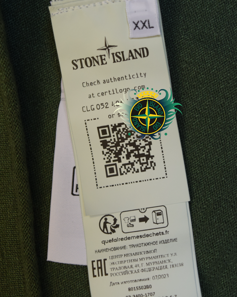 Stone Island Lightweight Knit Green detail view