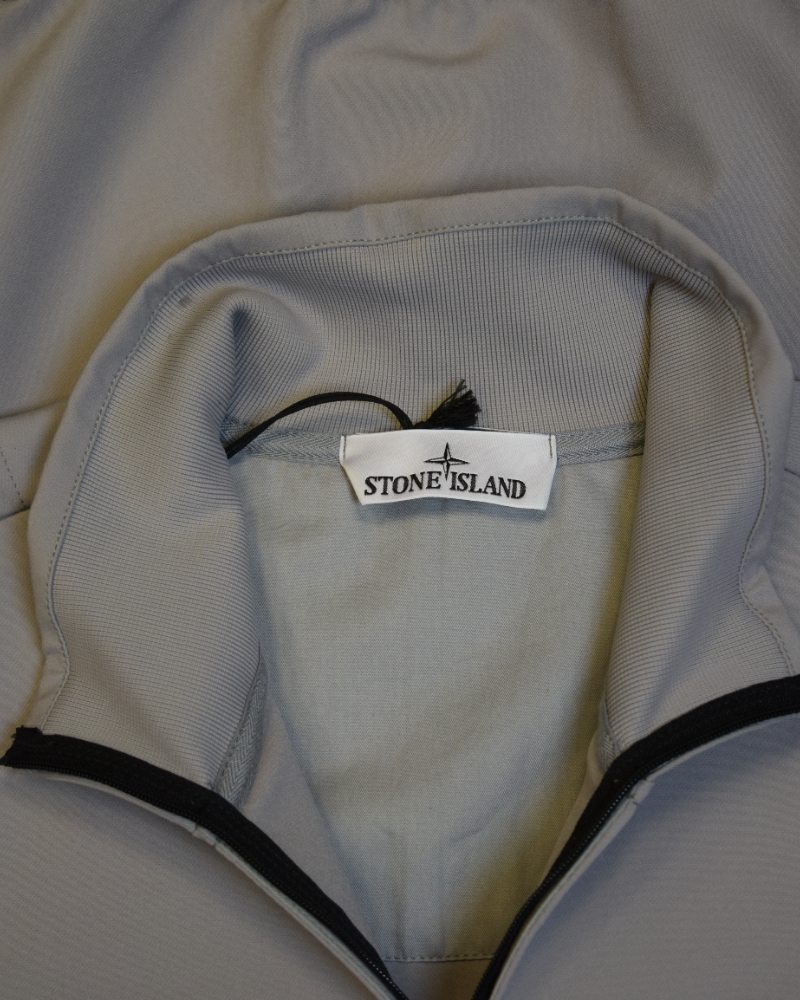 Stone Island Soft Shell Full Zip Track Jacket Grey detail view