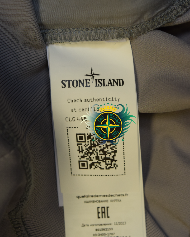 Stone Island Soft Shell Full Zip Track Jacket Grey detail view