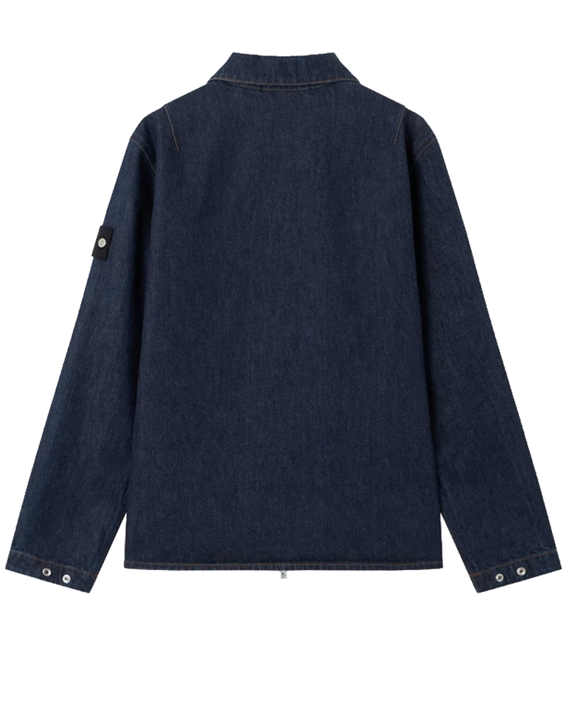 Stone Island Indigo Denim-Rinsed Overshirt Blue Rinse