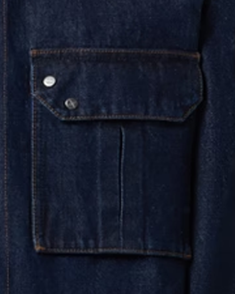 Stone Island Indigo Denim-Rinsed Overshirt Blue Rinse