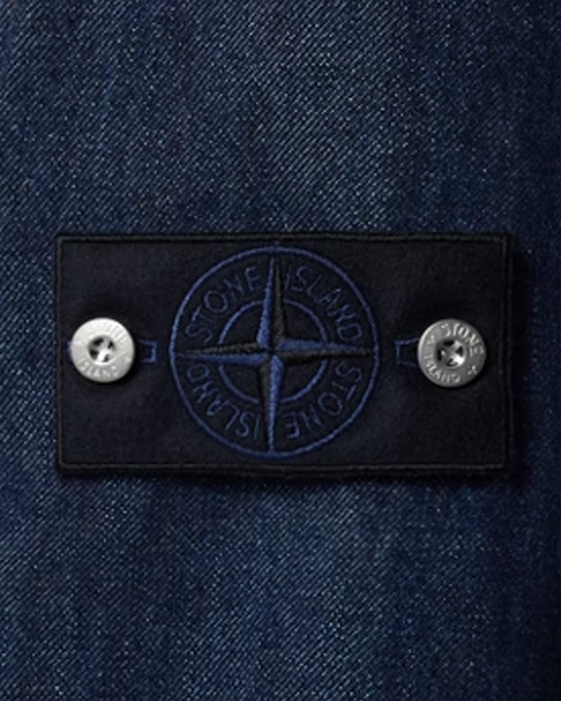 Stone Island Indigo Denim-Rinsed Overshirt Blue Rinse