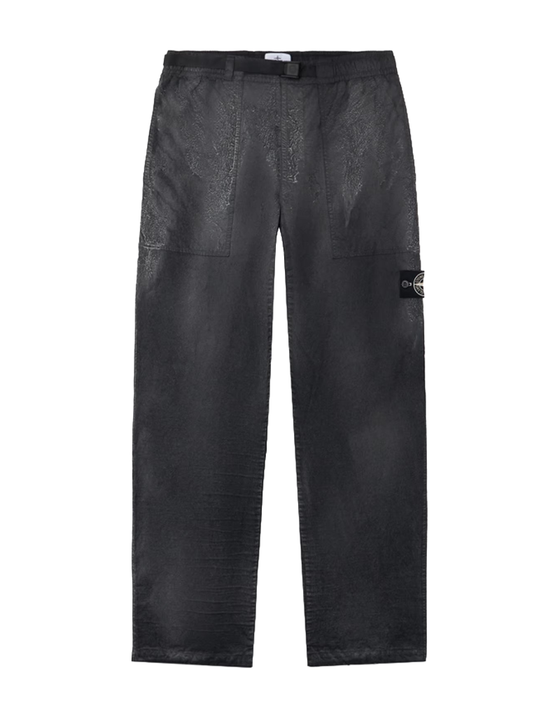 Stone Island Dense Nylon-TC Hand Sprayed Reflective Trousers Black