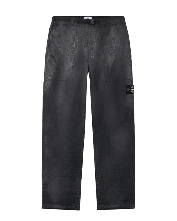 Stone Island Dense Nylon-TC Hand Sprayed Reflective Trousers Black