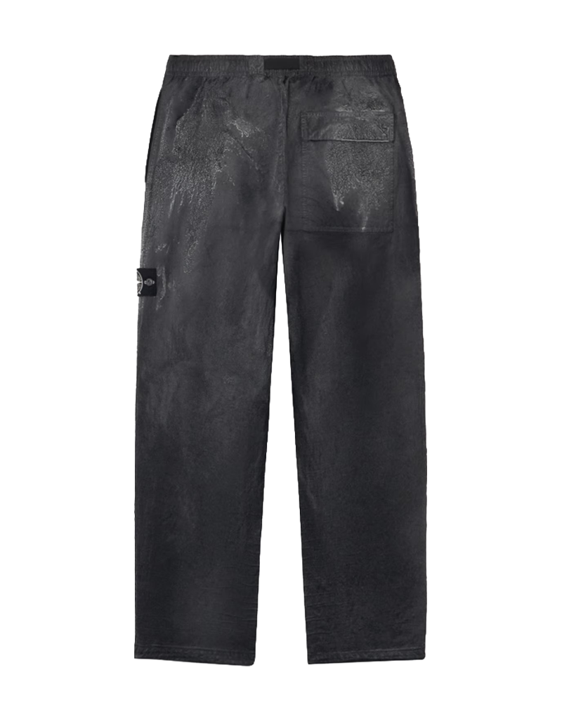Stone Island Dense Nylon-TC Hand Sprayed Reflective Trousers Black