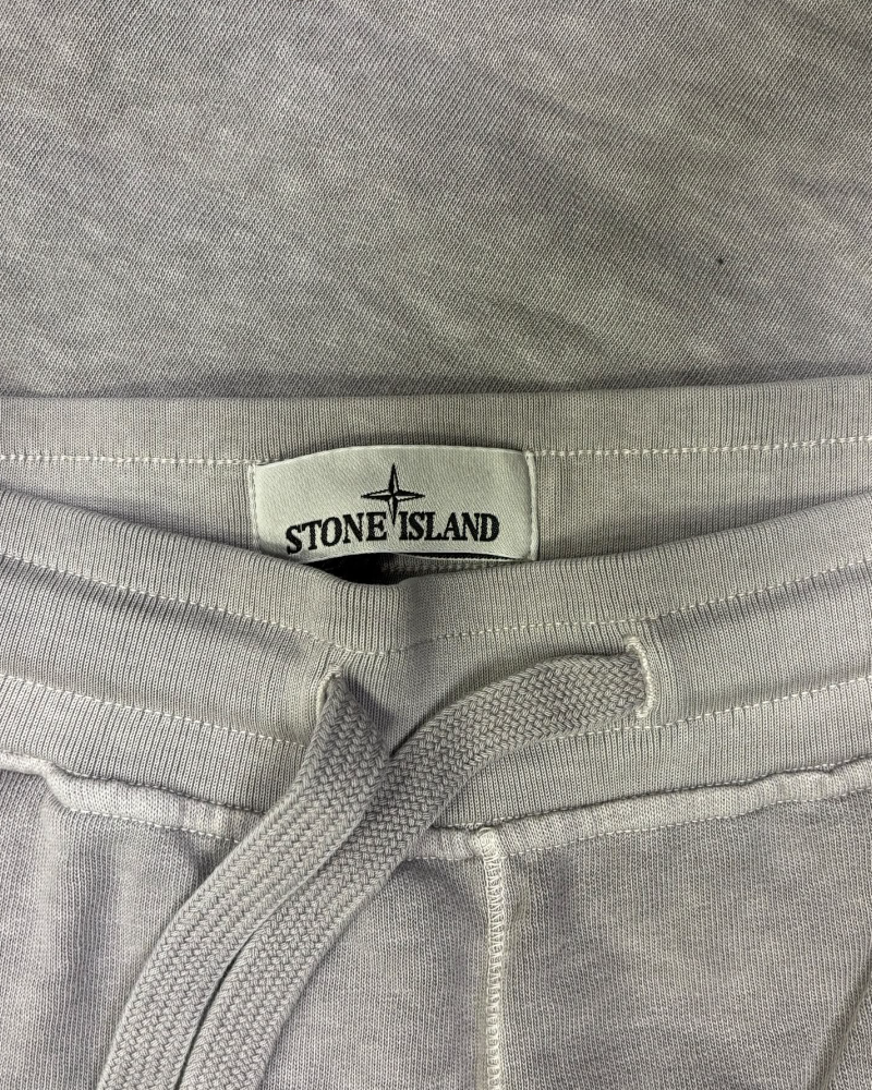 Stone Island Cuffed Joggers Grey detail view