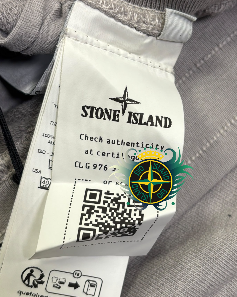 Stone Island Cuffed Joggers Grey detail view