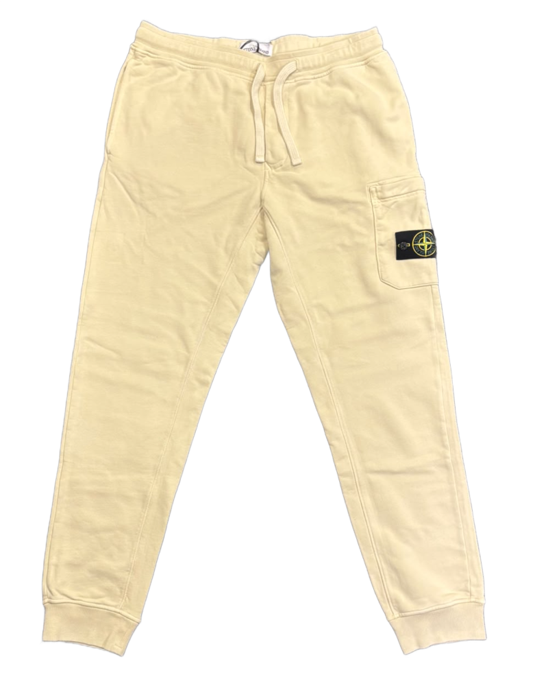 Stone Island Cuffed Joggers Yellow front view