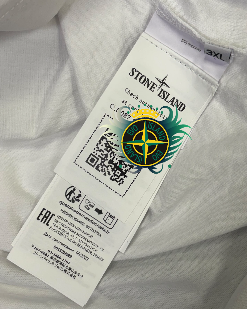 Stone Island Centre Print T-Shirt White detail view