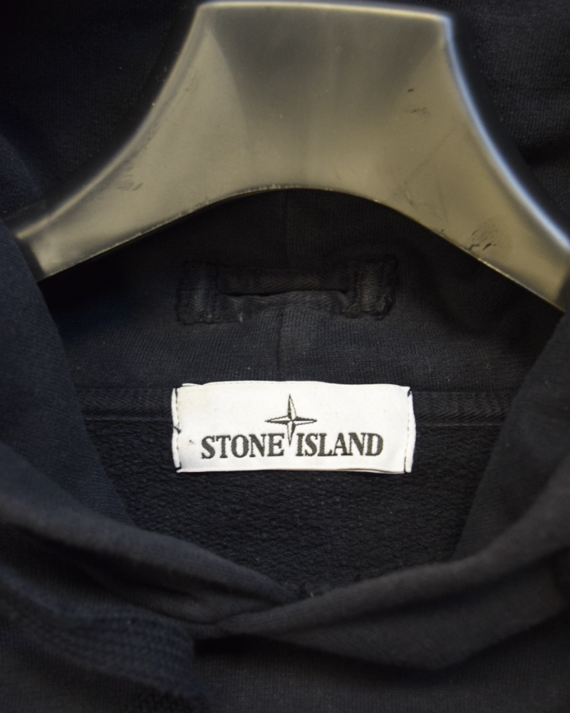 Stone Island Patch Project Hoodie Navy Blue detail view