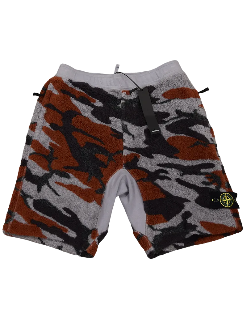 Stone Island Heritage Camo Shorts Red