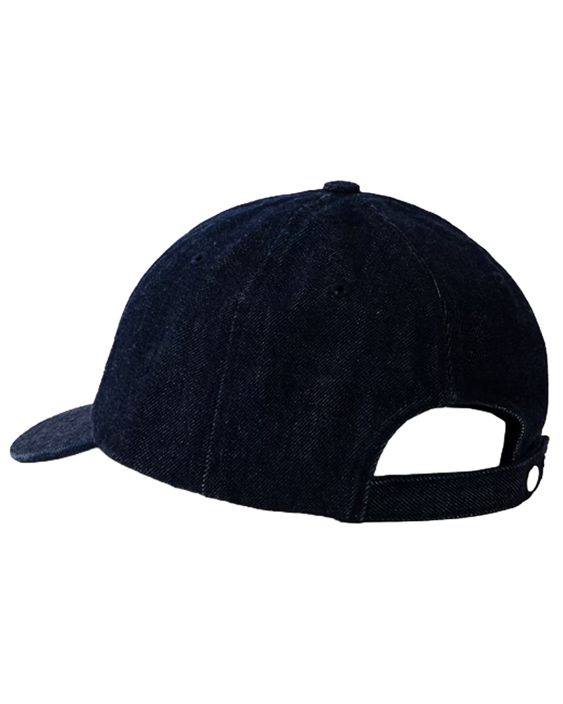 Stone Island Indigo Denim-Rinsed Baseball Cap with Embroidered Logo Blue Rinse
